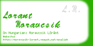 lorant moravcsik business card