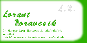 lorant moravcsik business card